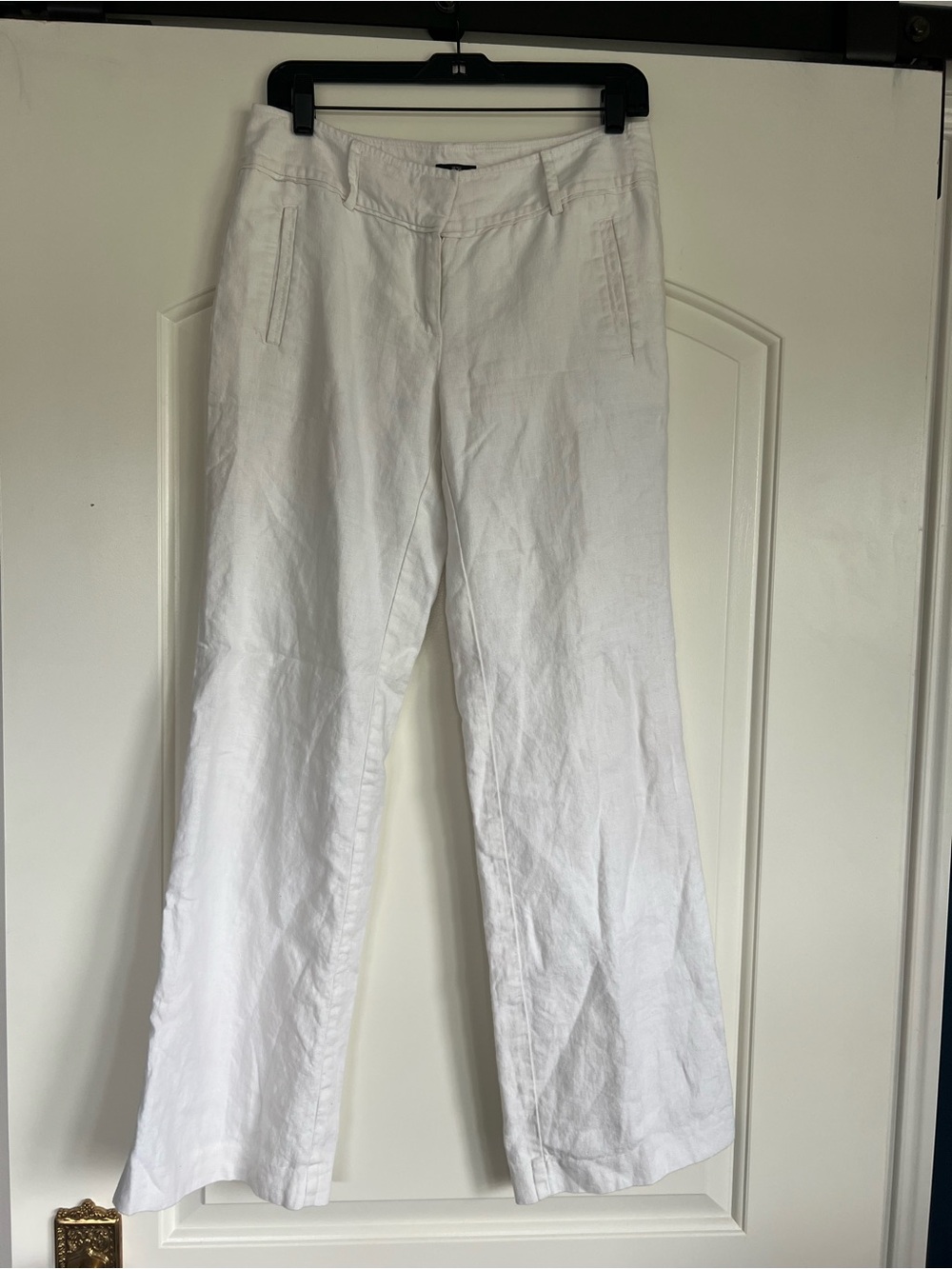 LOFT White Flare-Leg Linen Blend Jeans